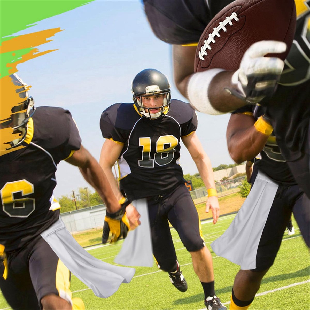 Golf Towel - POPULAR-4Pcs Football Towel Highly Absorbent Quarterback