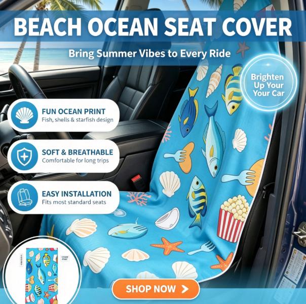 Golf Towel - 2‑in‑1 Beach Towel Car Seat Cover