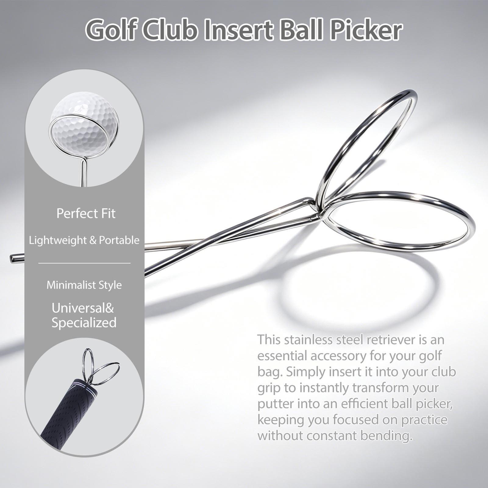Golf Putter - Golf Ball Retriever Portable Insertion-Type Catcher