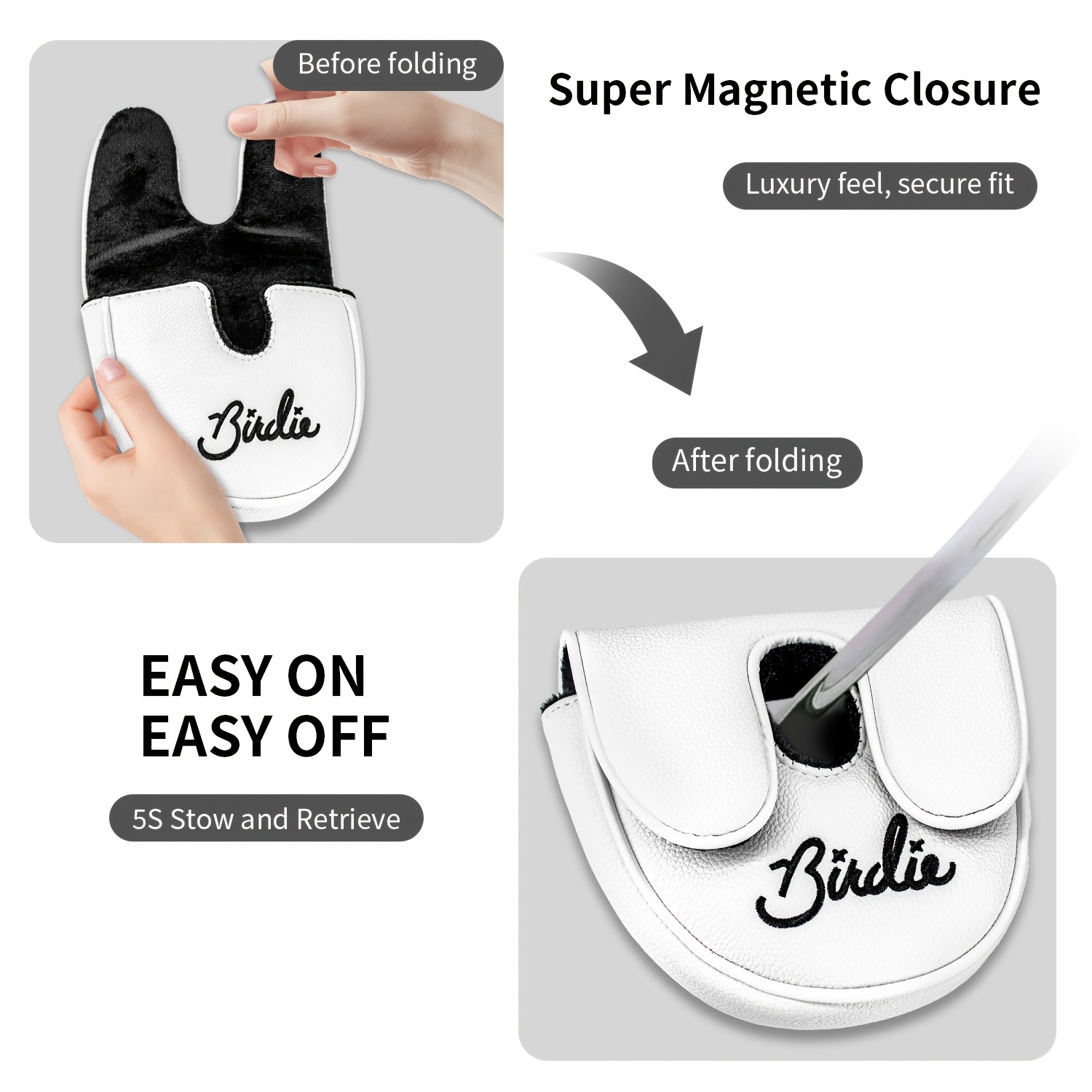 1pc White Parrot Embroidery Ma - Golf Tees ulasan dan harga