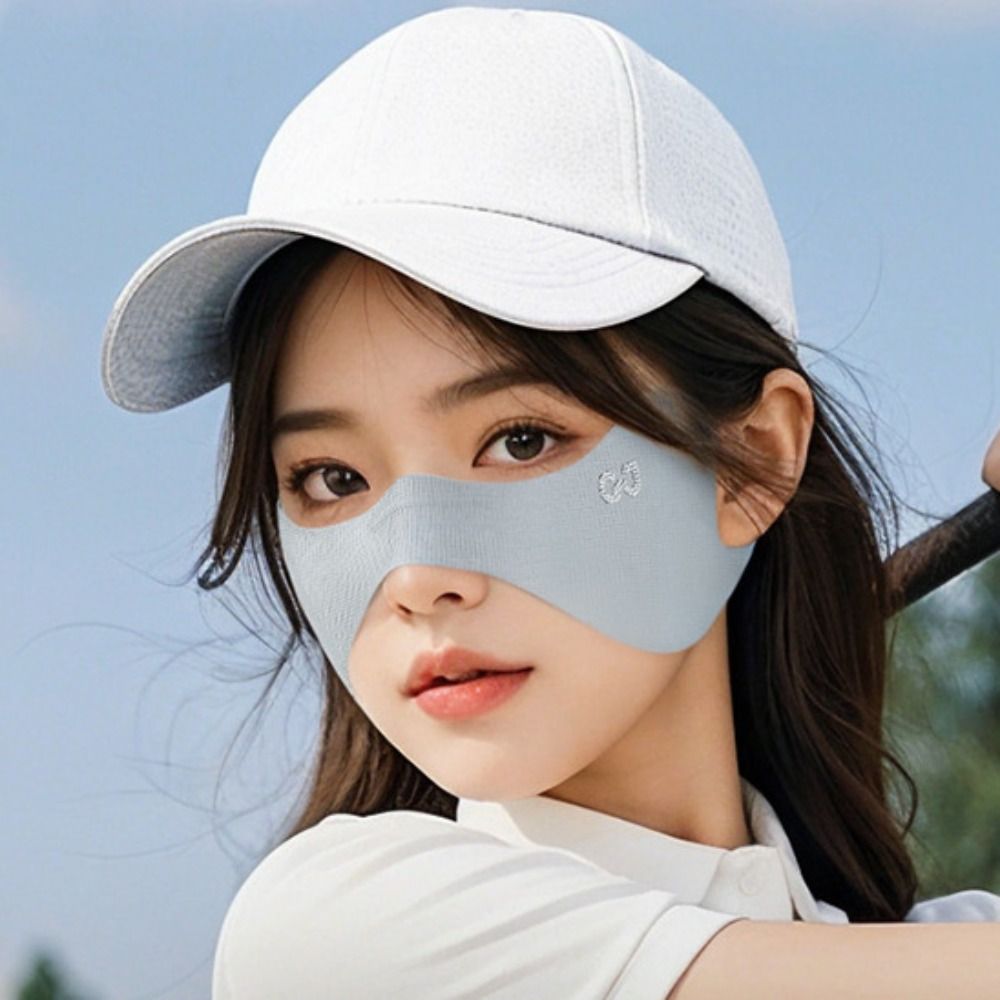 Summer Elastic Ice Silk Mask T - Golf Umbrella ulasan dan harga