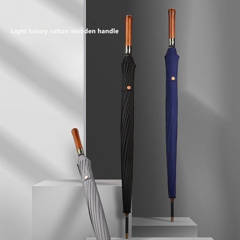 Automatic Wooden Handle Umbrel - Golf Umbrella ulasan dan harga