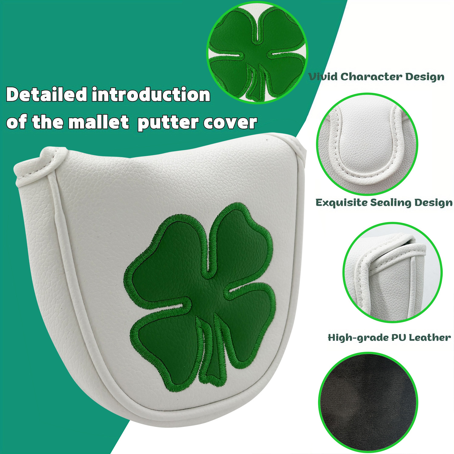 1pc Putter Head Cover, 'Clover - Golf Tees ulasan dan harga