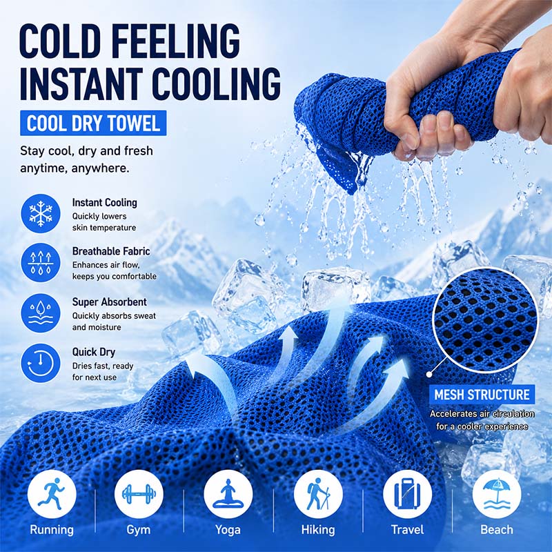 Instant Cooling Towel with EVA - Golf Towel ulasan dan harga