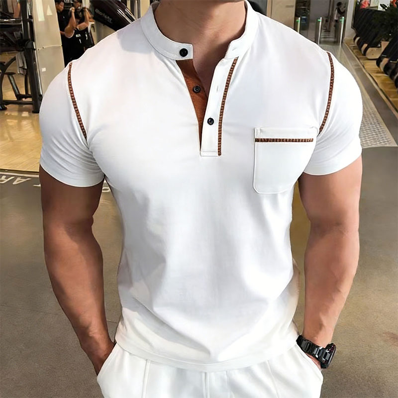 New Summer Men's Henry Collar  - Golf Tees ulasan dan harga